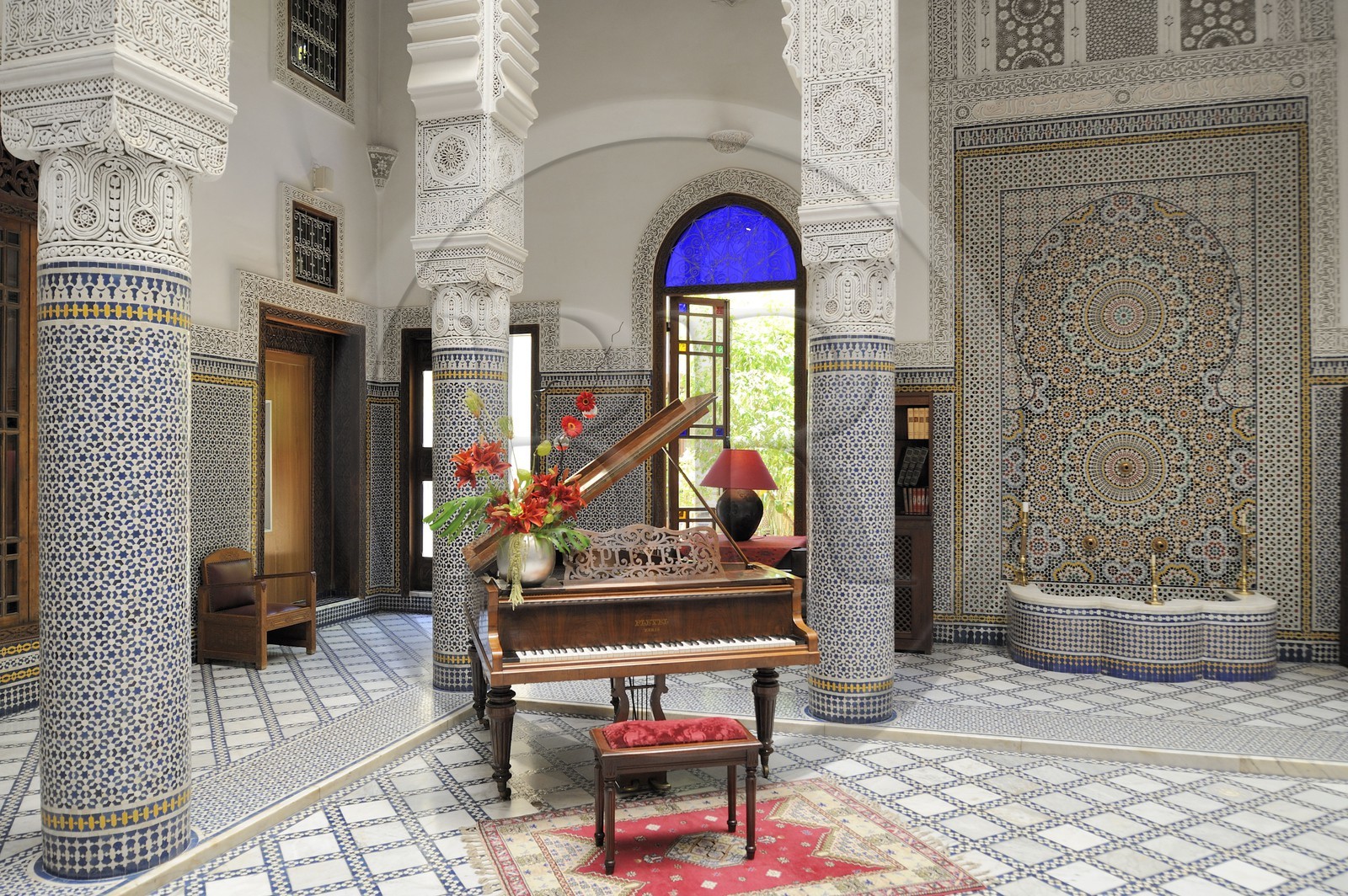 Maroc, Moyen Atlas, Fès, ville impériale, médina classée Patrimoine Mondial de l'UNESCO, hôtel de luxe Riad Fes