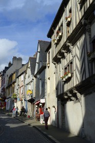 France, Morbihan (56), Golfe du Morbihan, Vannes, maisons à pans de bois rue Saint Patern