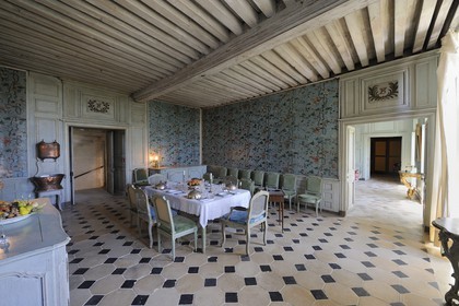 France, Loir-et-Cher (41), château de Talcy, la salle à manger