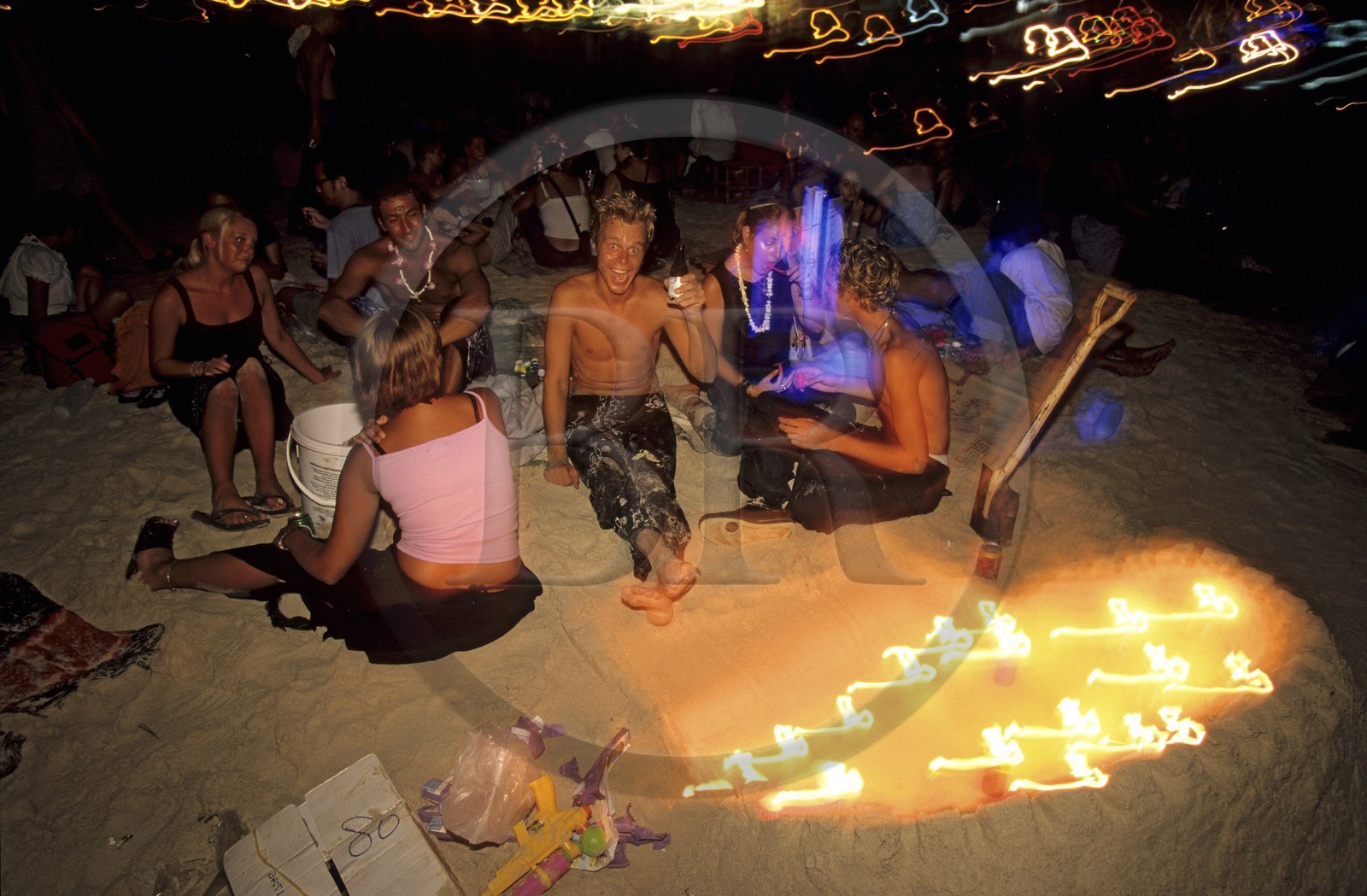 Thaïlande, Archipel îles Samui, Full Moon Party sur l' île de Koh Pha-Ngan, la fête au cúur de la nuit