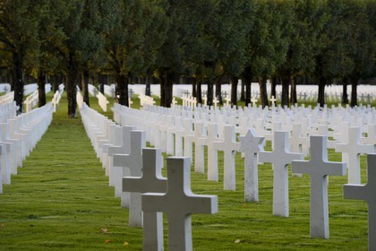 France, Meuse, Romagne-sous-Montfaucon, the World War I Meuse-Argonne American Cemetery and Memorial, the cemetery contains the largest number of American military dead in Europe (14246), Jewish grave in the middle of Christian graves
