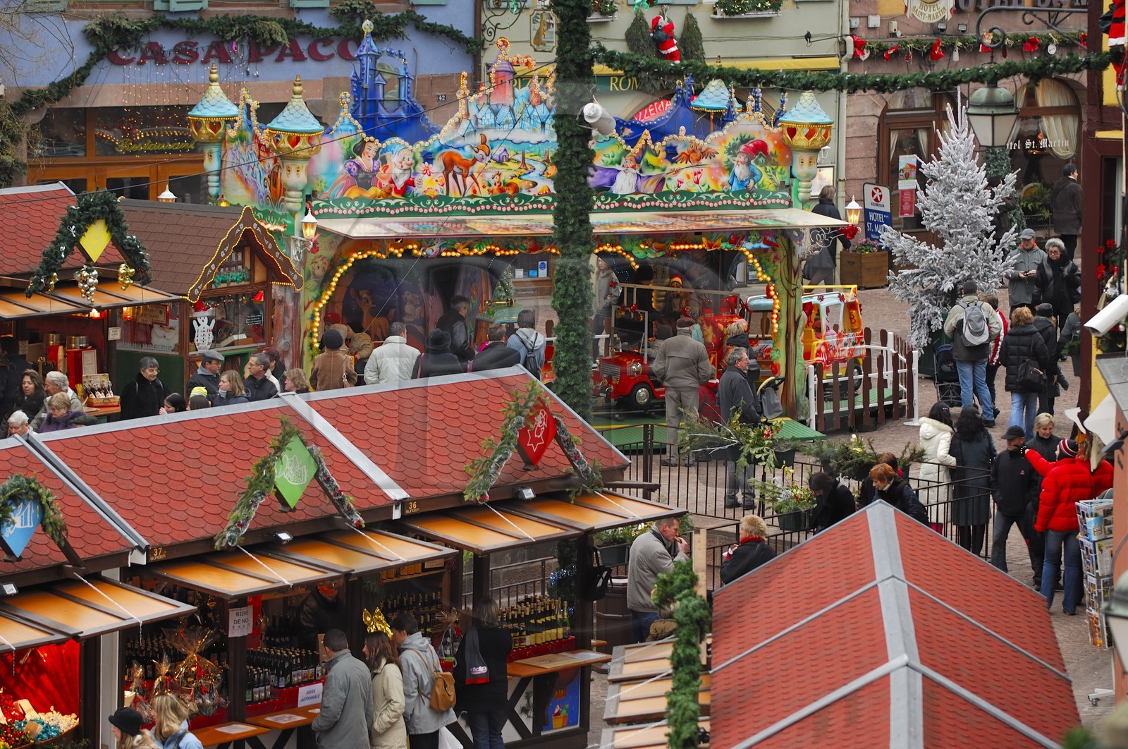 France, Haut Rhin (68), Colmar, Marche de Noel de la place de l'Ancienne Douane