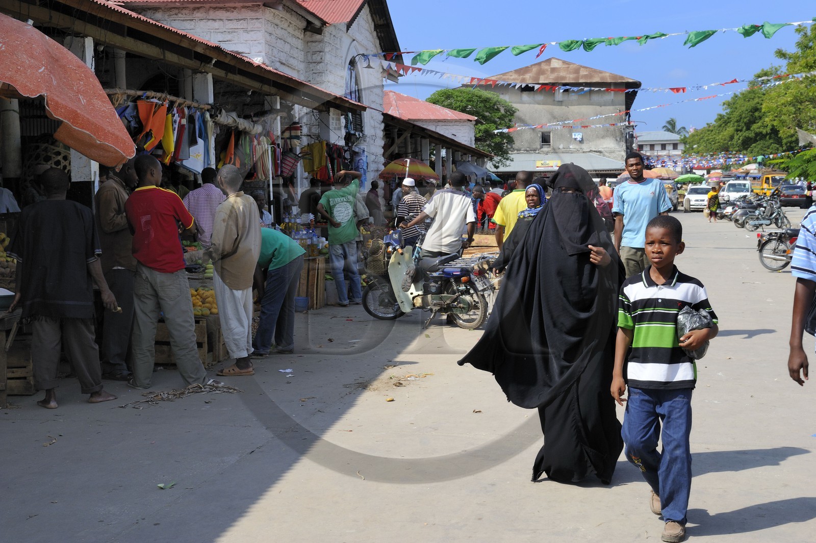 Tanzanie, archipel de Zanzibar, île de Unguja (Zanzibar), ville de Zanzibar, quartier Stone Town, classé Patrimoine Mondial de l' UNESCO, le marché de Darajani