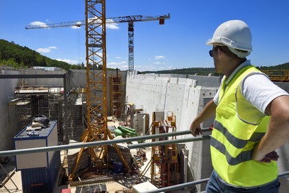 France, Dordogne (24), Montignac, chantier du futur Centre International de l'Art pariétal de Montignac-Lascaux (Lascaux 4)