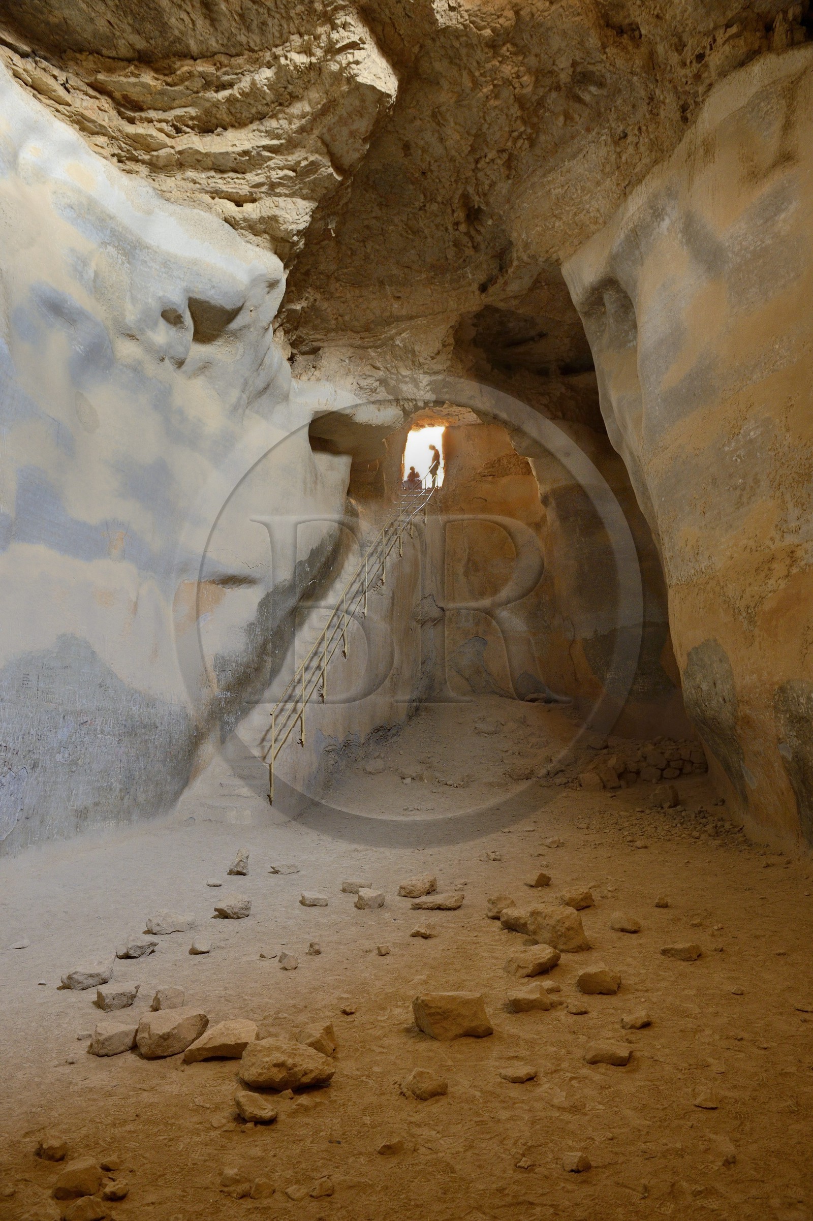 Israel, Negev Desert, Masada fortress, listed as World Heritage by UNESCO, the Herod's southern water cistern