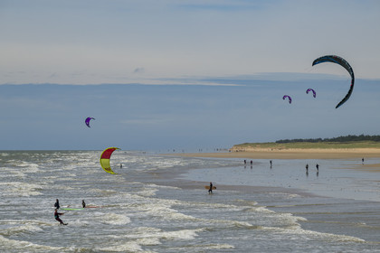 France, Vendée (85), Saint-Jean-de-Monts, kitesurf