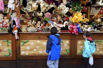 France, Bas Rhin, Strasbourg, old town listed as World Heritage by UNESCO, Christmas market (Christkindelsmarik) on the place Broglie