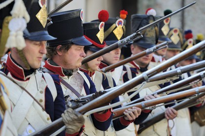 Italy, Liguria, Sarzana, Napoleon Festival, french soldiers of the Grande Armée