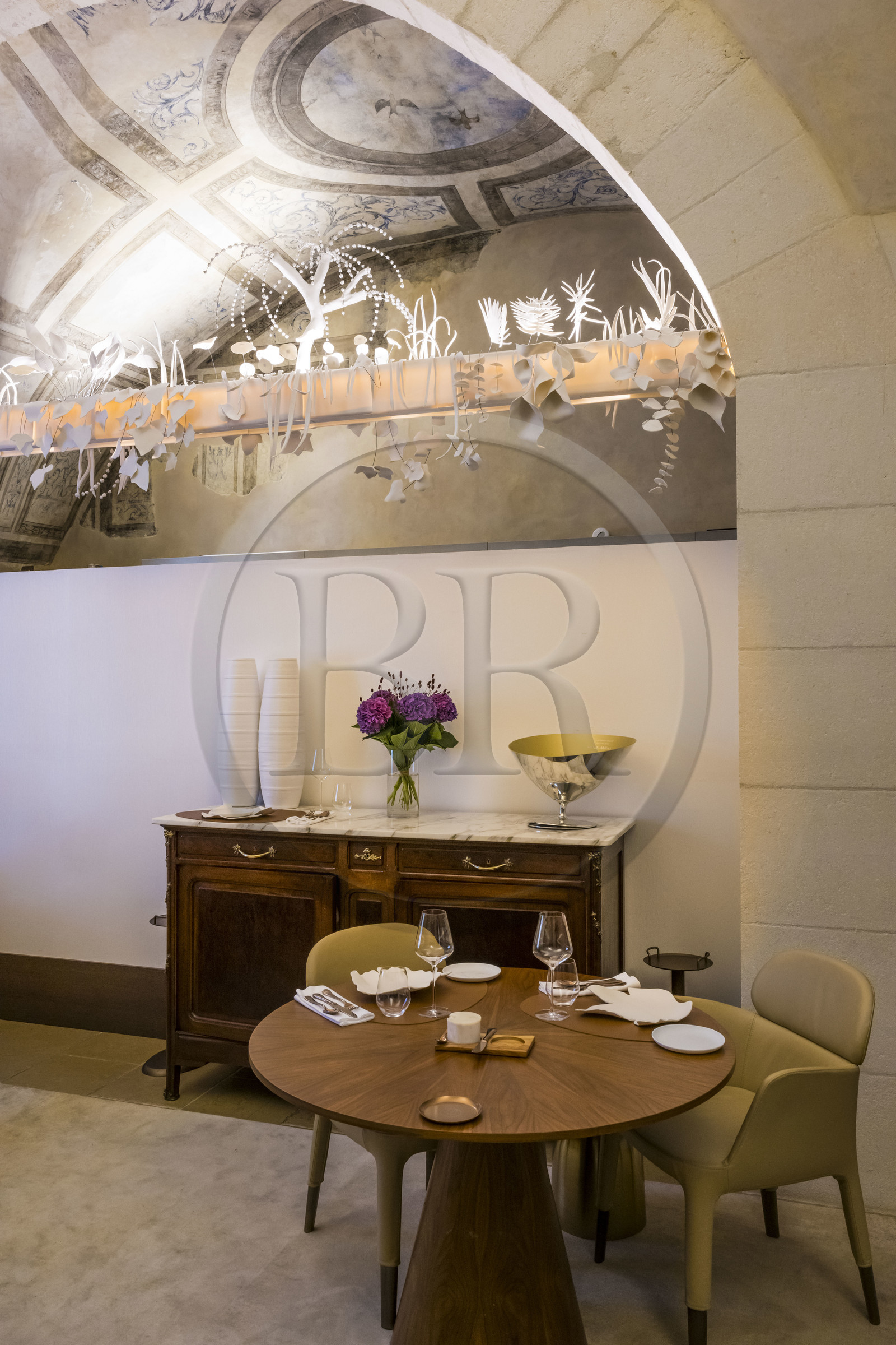 France, Hérault (34), Montpellier, centre historique appelé l’Ecusson, Hotel Richer de Belleval, le restaurant Jardin des Sens