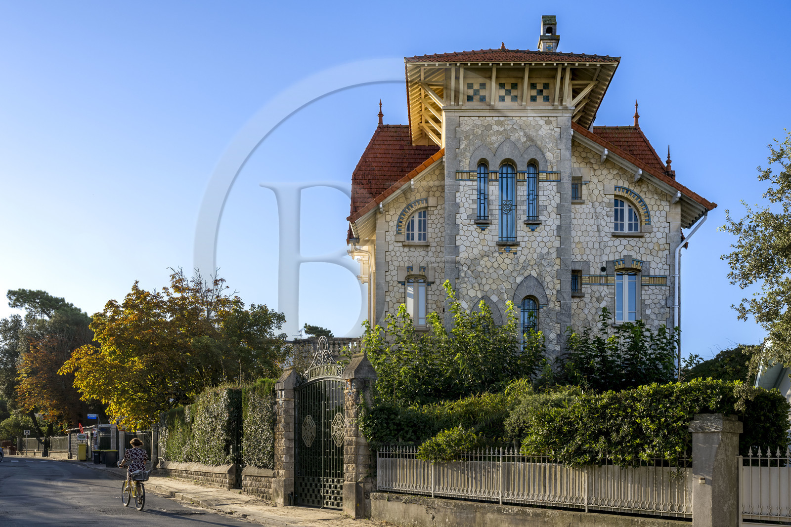 France, Charente-Maritime (17), Royan,  villa du quartier résidentiel du Parc, la Villa La Mousson (1914) avenue Émile Zola de l'architecte René-Léon Gouverneur