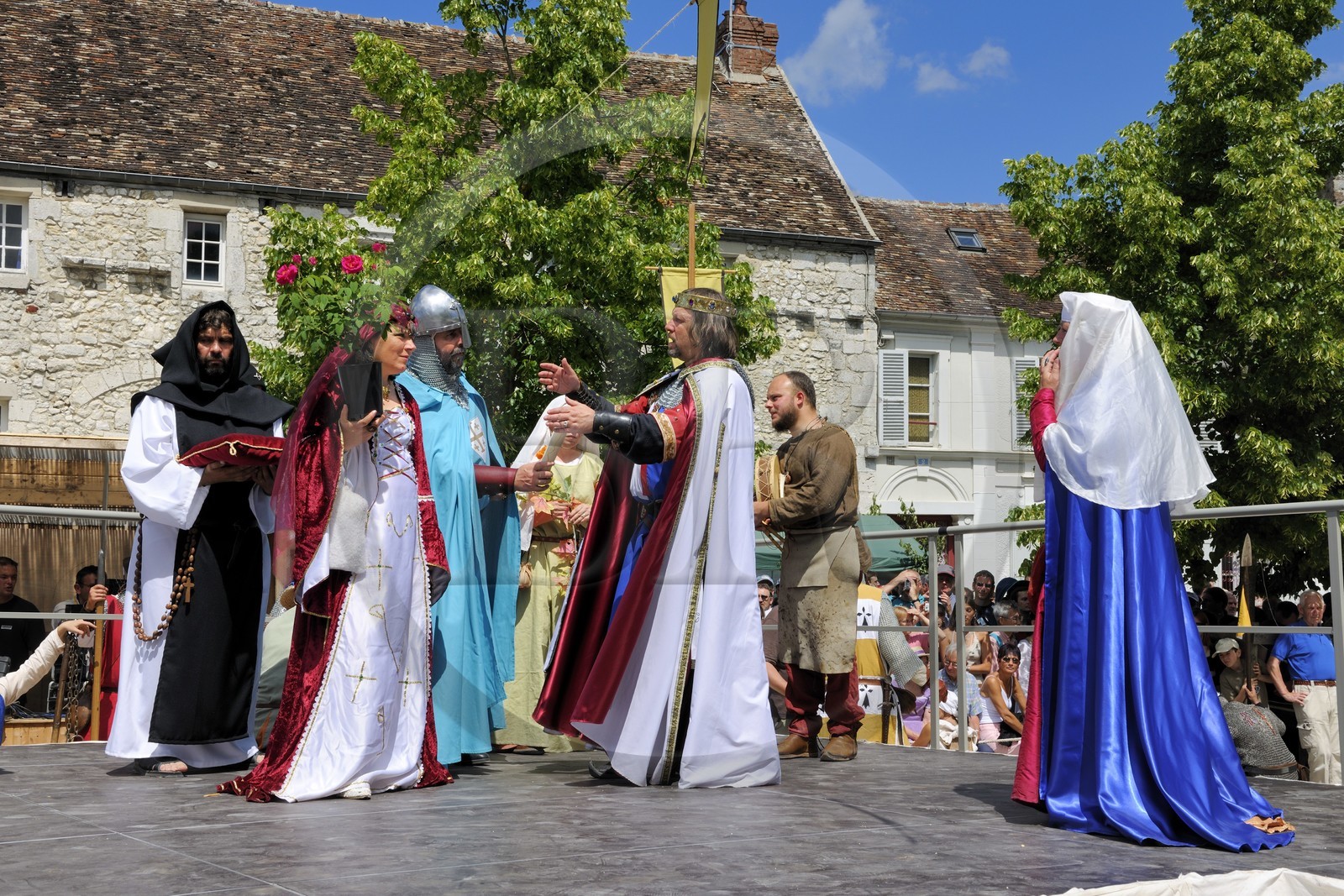 France, Seine et Marne (77), Les Médiévales de Provins, ville classée Patrimoine Mondial de l'UNESCO, place du Châtel