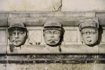 Croatie, Dalmatie, côte dalmate, Sibenik, cathédrale Saint-Jacques classée Patrimoine Mondial de l' UNESCO, frise de portraits