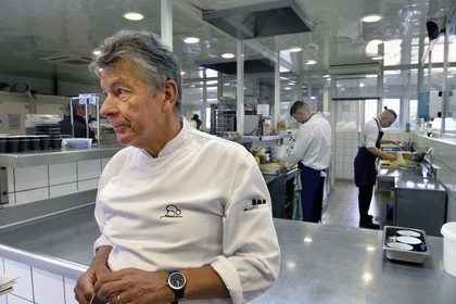 France, Haute Loire, Saint Bonnet le Froid, Régis and Jacques Marcon 3-star restaurant, chef Jacques Marcon