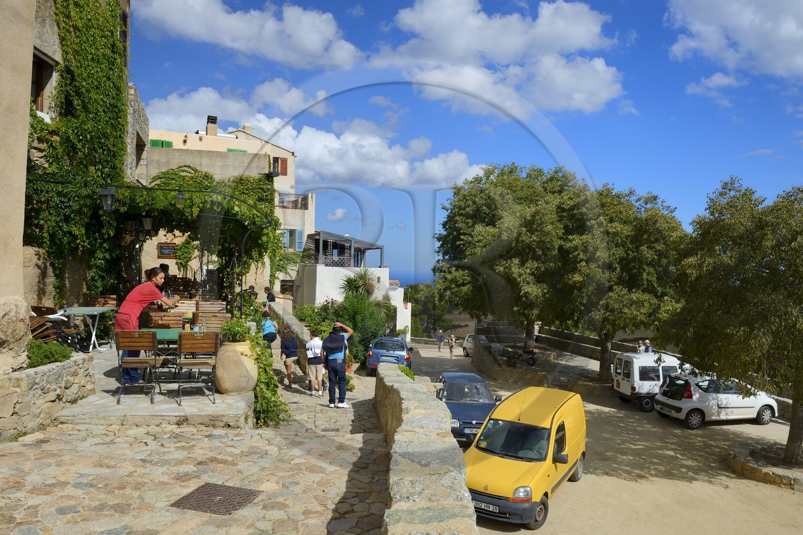 France, Haute Corse, Balagne, perched village of Sant'Antonino, labelled Les Plus Beaux Villages de France (The Most Beautiful Villages of France)