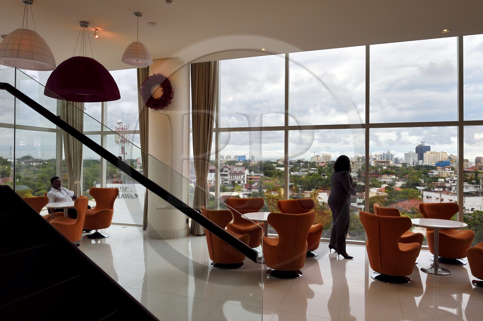 Sri Lanka, province de l'ouest, district de Colombo, Colombo, Cinnamon red hotel, lobby