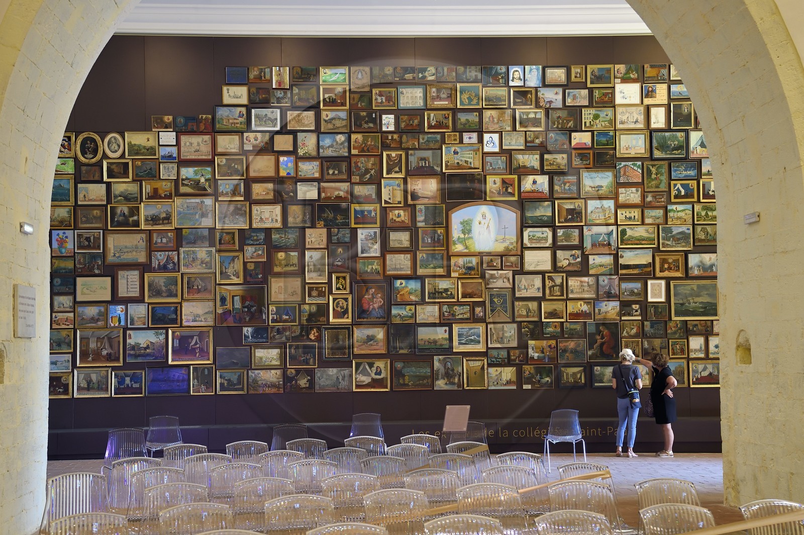 France, Var, Hyeres, Collegiale Saint Paul (12th century), it houses a permanent exhibition of 432 ex-votos, each illustrating a scene from everyday life faced with a defined situation of danger or threat