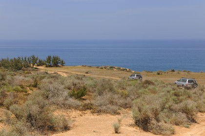 Maroc, région de l'Oriental, falaises de la Mer Rouge à l'ouest de Mediterrania Saïdia