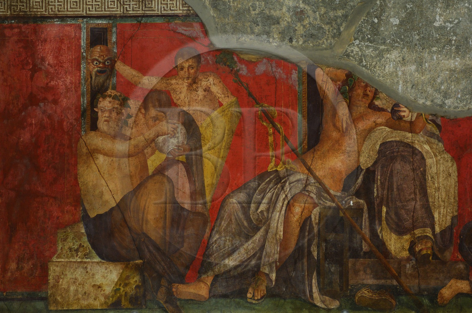 Italie, Campanie, Pompei, site archéologique classé Patrimoine Mondial de l'UNESCO, fresque de la Villa des Mystères