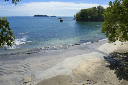 Panama, province de Chiriqui, Parc national marin du Golfe de Chiriqui, Isla Palenque, la plage de playa Primera