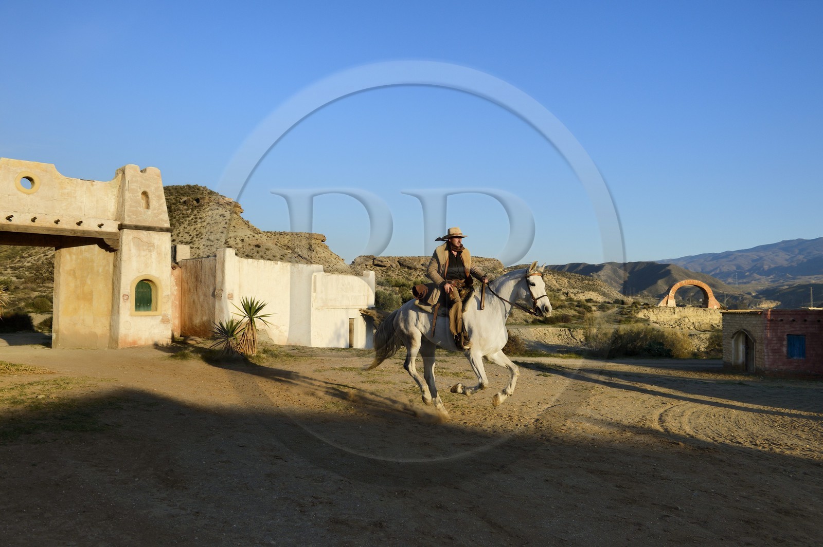 Spain, Andalusia, Almeria Province, Tabernas Desert, Fort Bravo Texas-Hollywood Amusement park where the 7 Mercenaries from John Sturges, Les Petroleuses from Christian-Jaque and A Fistful of Dollars from Sergio Leone were filmed