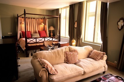 Belgium, West Flanders, Bruges (Brugge), a room of the luxurious bed & breakfast the dragon on the street Eekhoutstraat