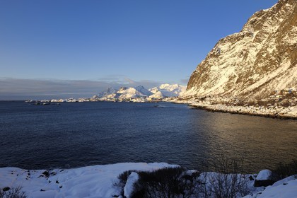 Norvège, Nordland, Iles Lofoten, le port de Svolvaer