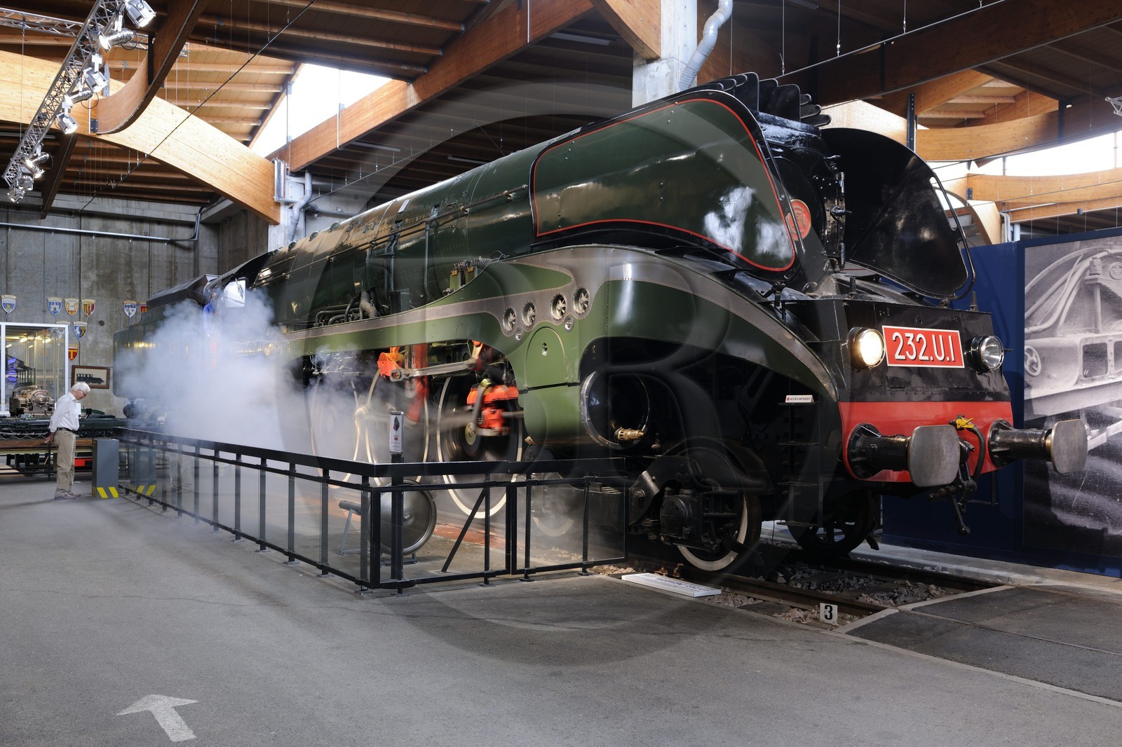 France, Haut-Rhin (68), Mulhouse, le musée Cité du train, locomotive à vapeur