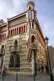 Espagne, Catalogne, Barcelone, Casa Vicens (1883 - 1885) de l'architecte du modernisme catalan Antoni Gaudi, site classé au Patrimoine Mondial de l'UNESCO