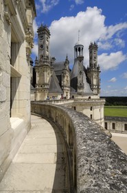 France, Loir et Cher (41), Vallée de la Loire classée Patrimoine Mondial de l' UNESCO, château de Chambord, sur la terrasse du toit