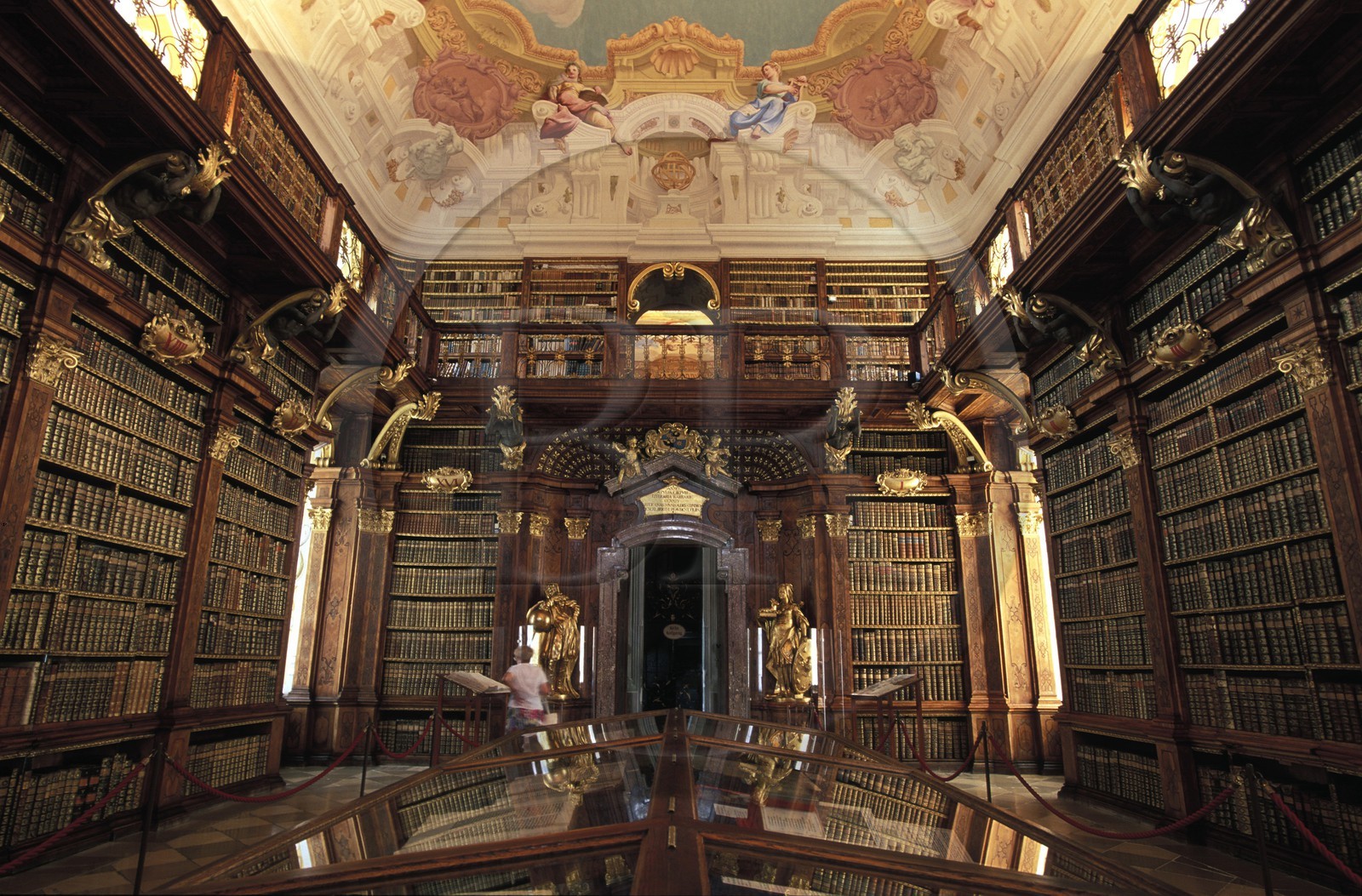 Austria, Lower Austria, Melk Abbey (baroque style), the library