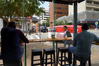 South Africa, Gauteng Province, Johannesburg, Braamfontein, Juta street, Post restaurant