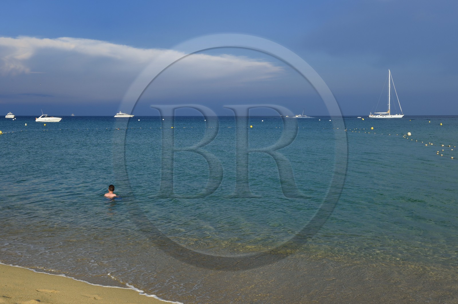 France, Var (83), Presqu'Ile de Saint-Tropez, Ramatuelle, plage de Pampelonne