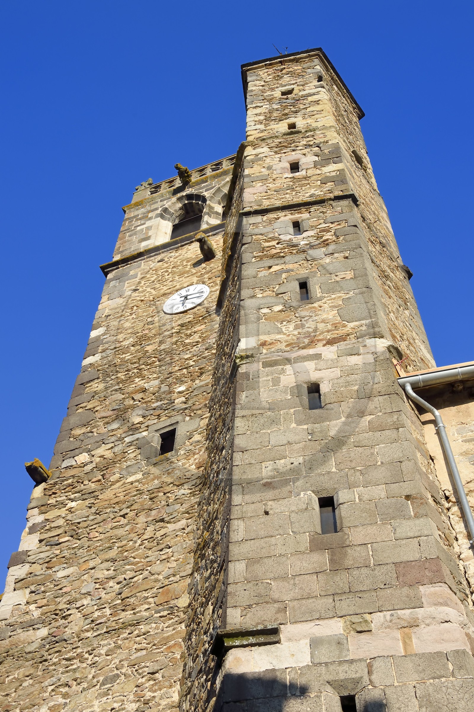 France, Haute-Loire (43), Blesle, labellisé Les Plus Beaux Villages de France, le Clocher Saint-Martin seul vestige de l'église du XIVe siècle