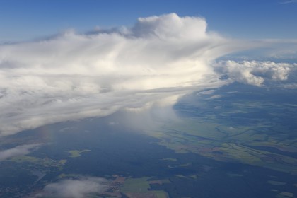 Allemagne, Berlin, nuage de pluie à l'ouest de la ville
