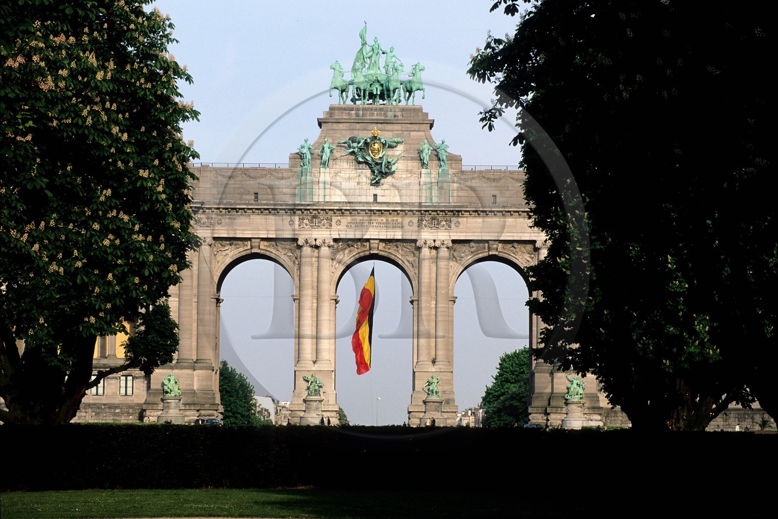 Belgique, Bruxelles, le Parc du Cinquantenaire et son arcade monumentale