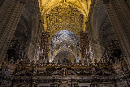 Spain, Andalusia, Seville, the cathedral, listed as World Heritage by UNESCO, the baroque retrochoir (trascoro) built at the beginning of the 17th century