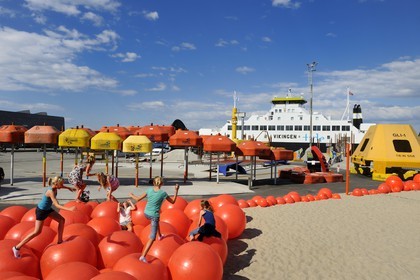 Norvège, Rogaland, Stavanger, le Geopark construit avec du matériel pétrolier déclassé