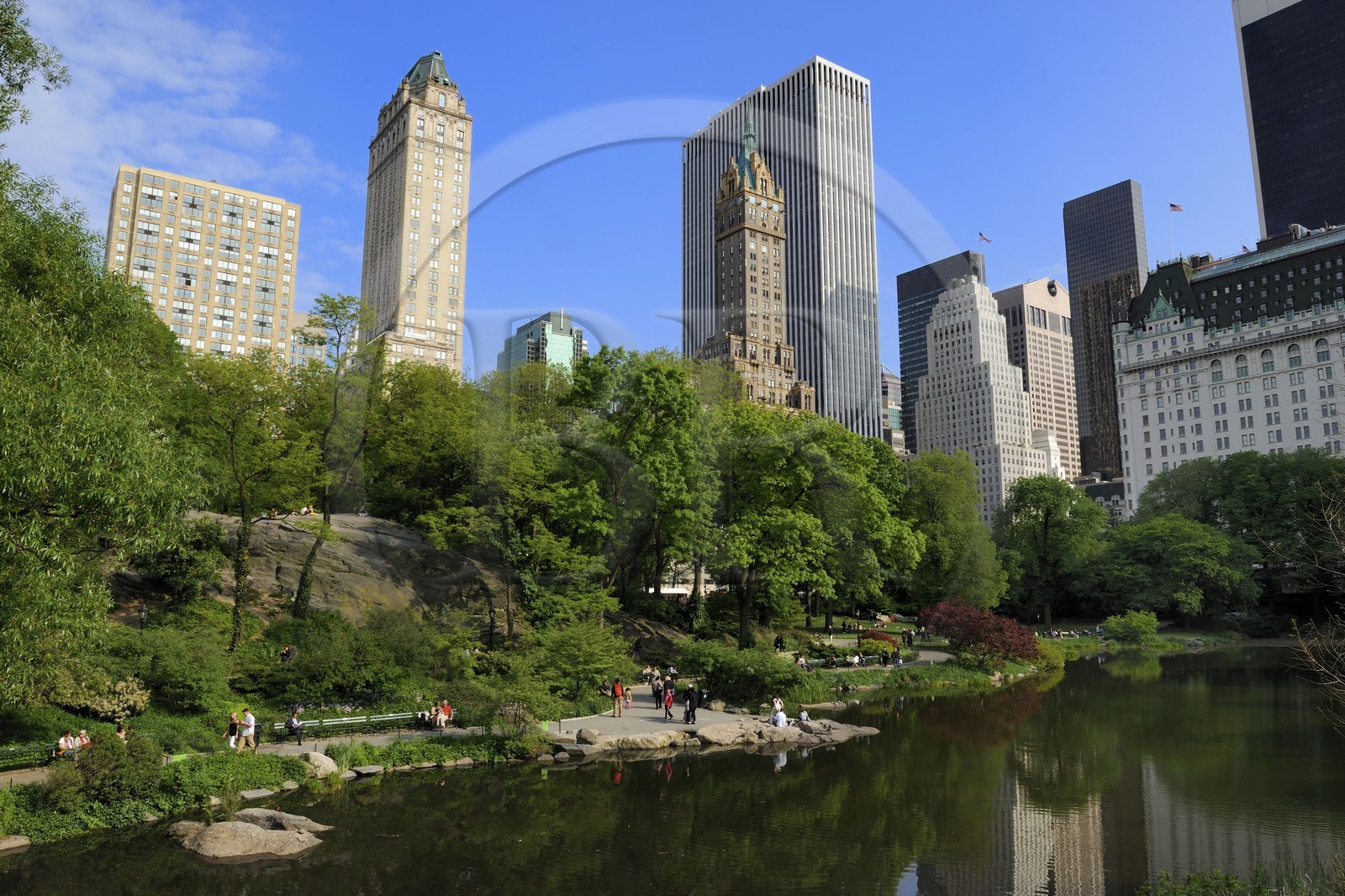 Etats-Unis, New York, Manhattan, Central Park, le lac appelé the Pond