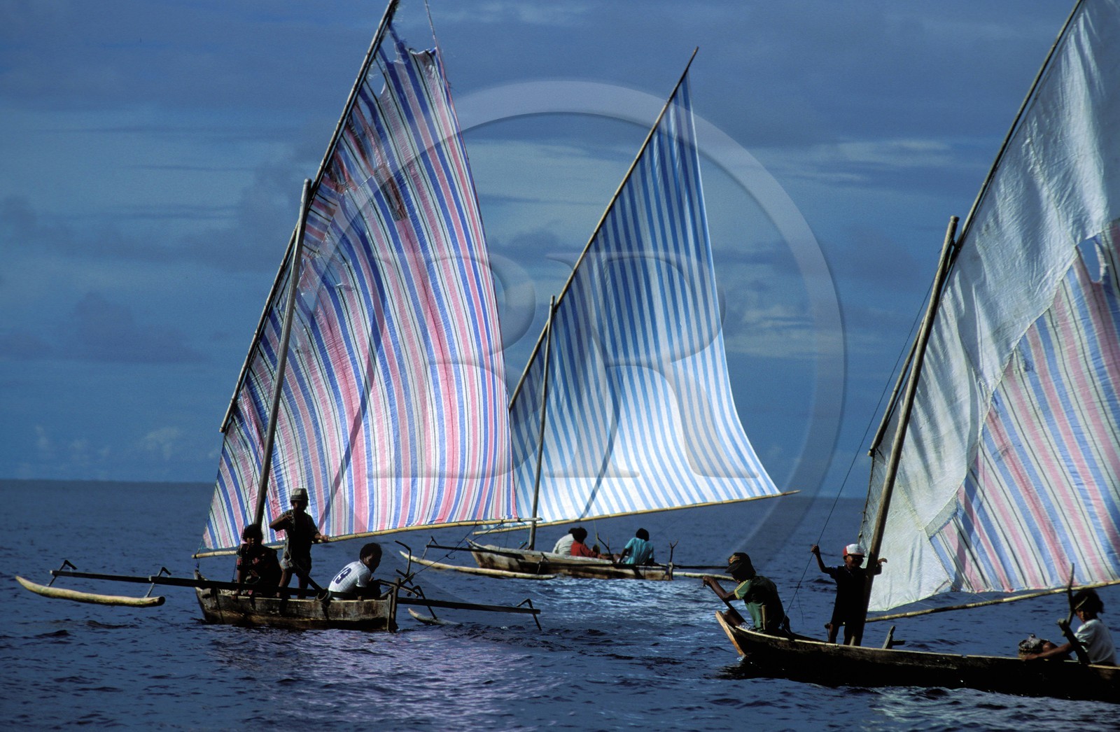 Indonésie, Sulawesi (les Célèbes), les îles Togian, bateaux de pêche