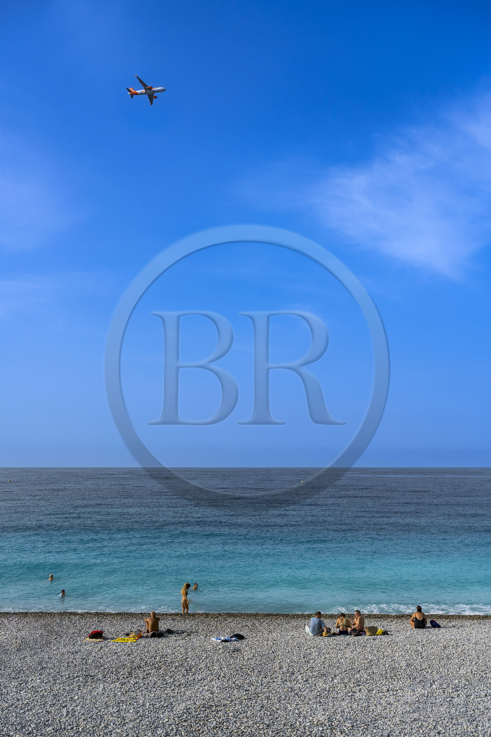 France, Alpes-Maritimes (06), Nice classée Patrimoine Mondial de l'UNESCO,  quai des Etats Unis, plage du Castel