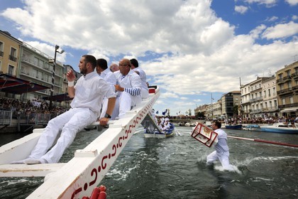 France, Hérault (34), Sète, canal Royal, fête de la Saint Louis, joutes sètoises