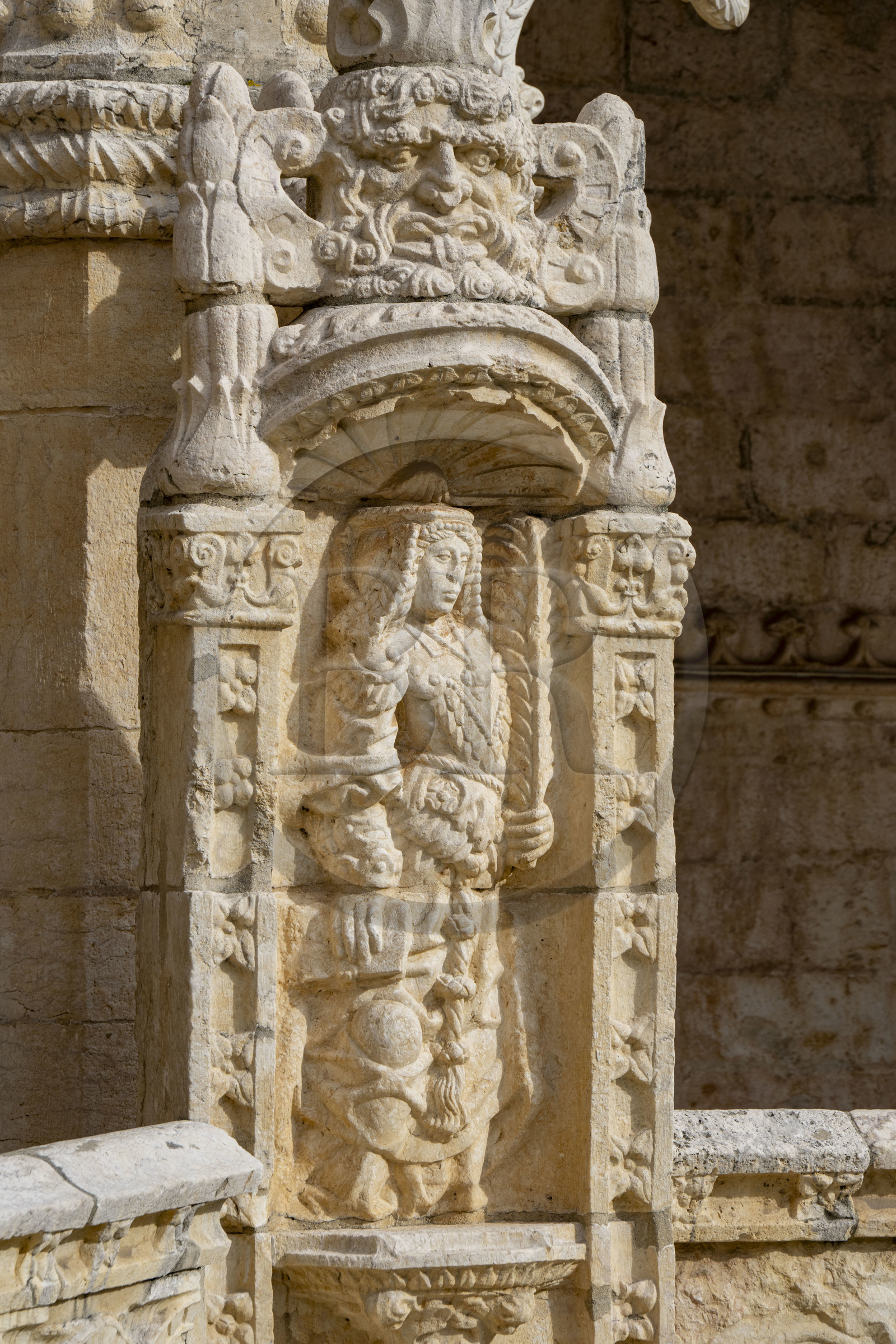Portugal, Lisbonne, Bélem, Monastere des Hiéronymites (Mosteiro dos Jerónimos), classé Patrimoine Mondial de l'UNESCO, le cloitre