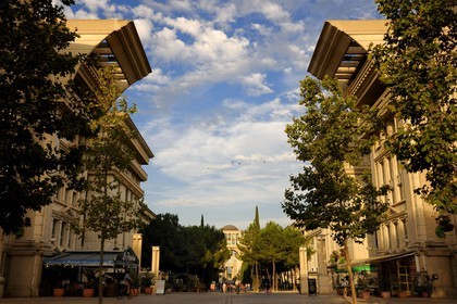 France, Hérault (34), Montpellier, quartier Antigone de l'architecte Ricardo Bofill, place du Nombre d'Or