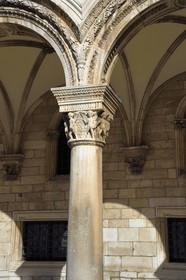 Croatia, Dalmatia, Dalmatian coast, Dubrovnik, Historic Centre listed as World Heritage by UNESCO, Rector's Palace, Renaissance capital detail