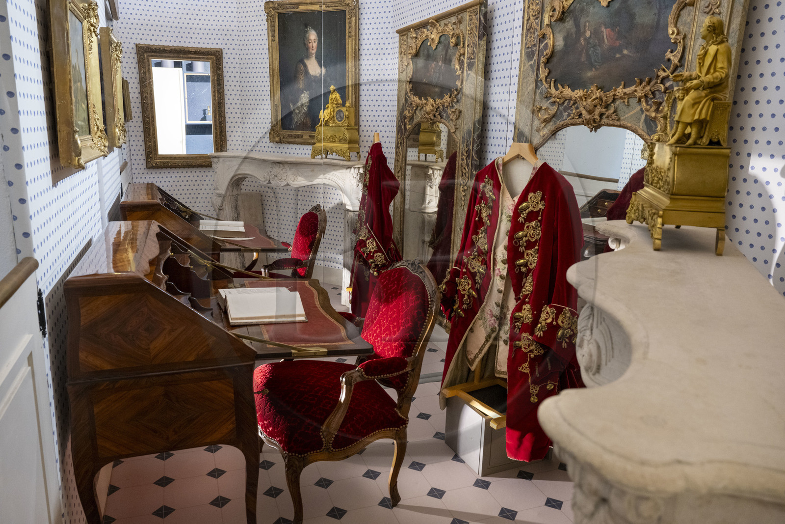 France, Côte-d'Or (21), Montbard, Musée Parc Buffon, mobilier et objets ayant appartenu à Buffon