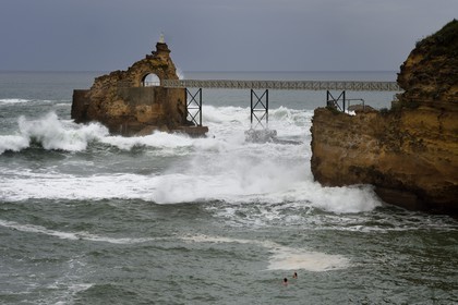 France, Pyrénées-Atlantiques (64), Pays-Basque, Biarritz, le Rocher de la Vierge