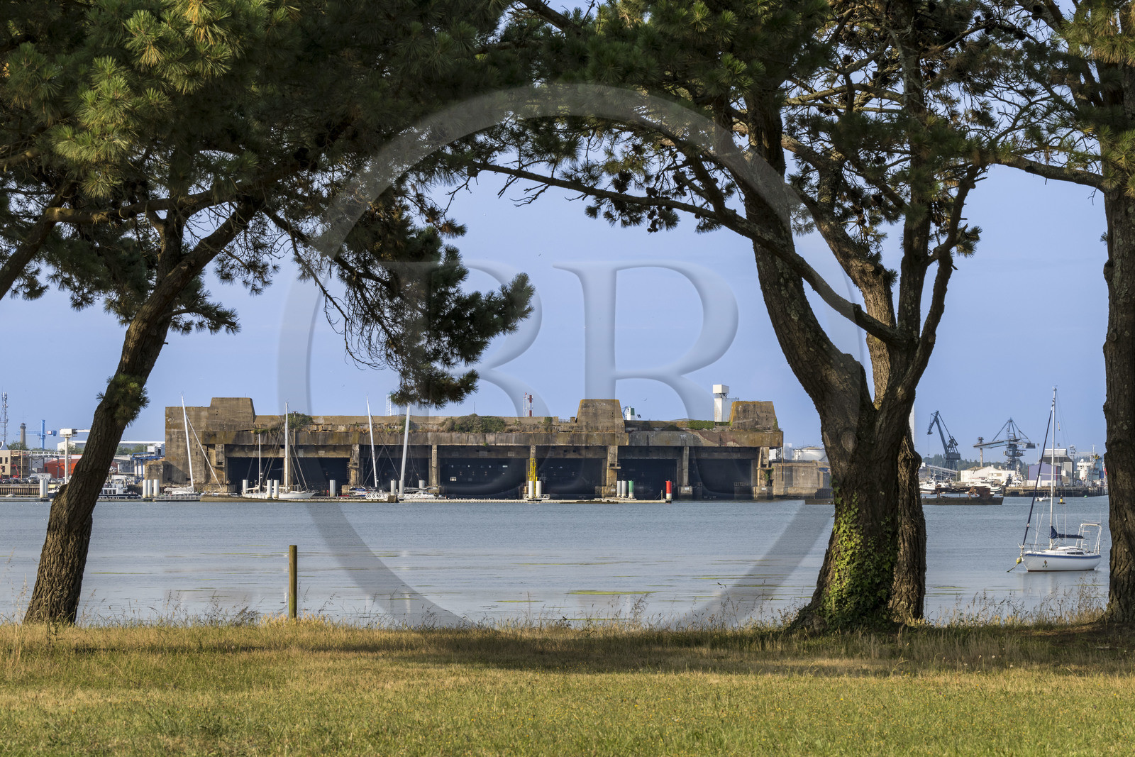 France, Morbihan (56), Lorient, Lorient La Base, ancienne base de sous-marins construite par les Allemands durant la Seconde Guerre mondiale