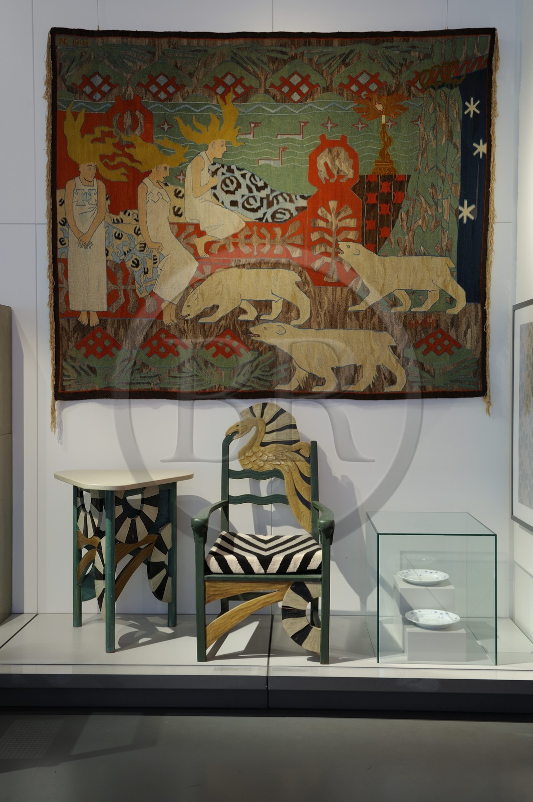 Norvège, Oslo, musée des Arts appliqués Kunstindustrimuseet, chaise de Gerhard Gunthe le premier designer industriel norvégien