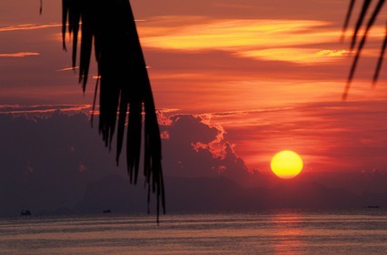 Thailand, gulf of Siam, island of Ko Samui, sunset