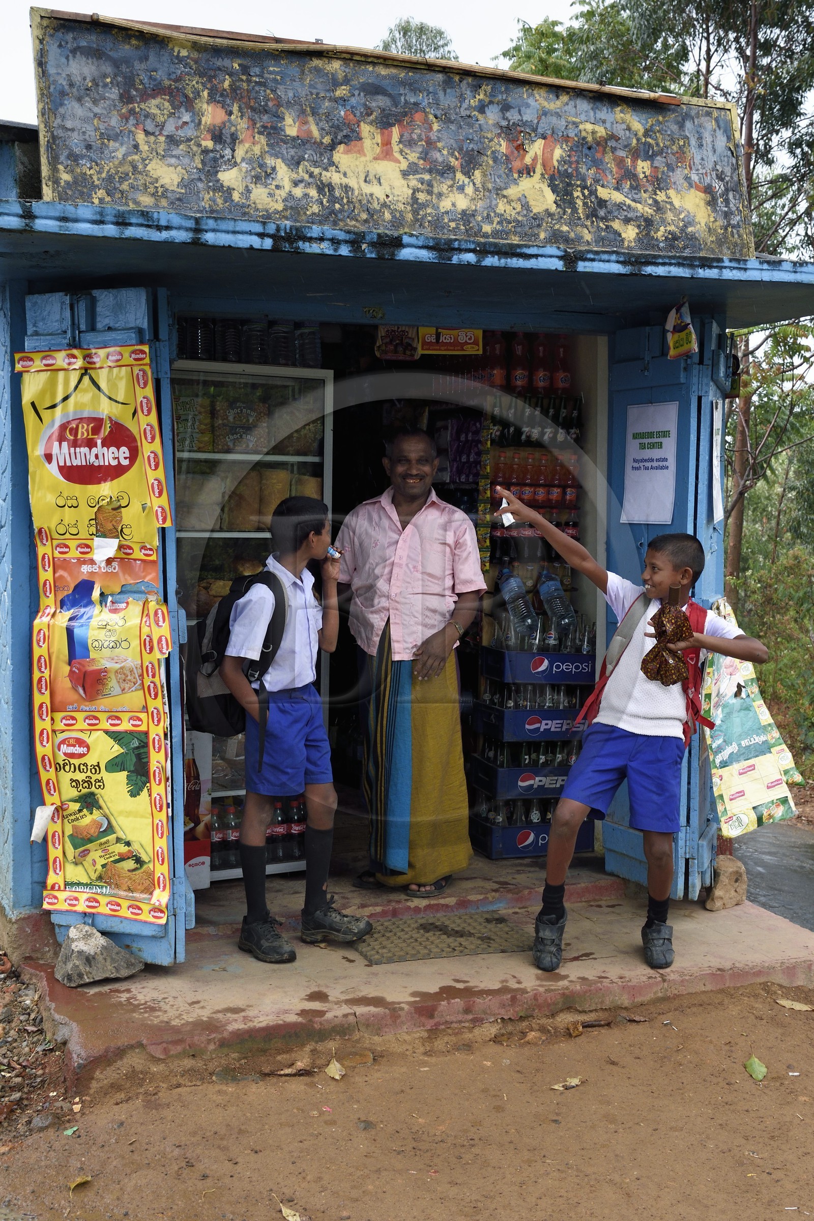 Sri Lanka, Province d'Uva, Bandarawela, petit commerce à la campagne